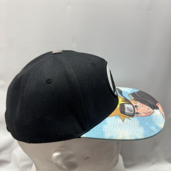 Naruto Shippuden Hidden Leaf Snapback Hat Cap Anime Manga OSFM Black - Picture 2 of 7